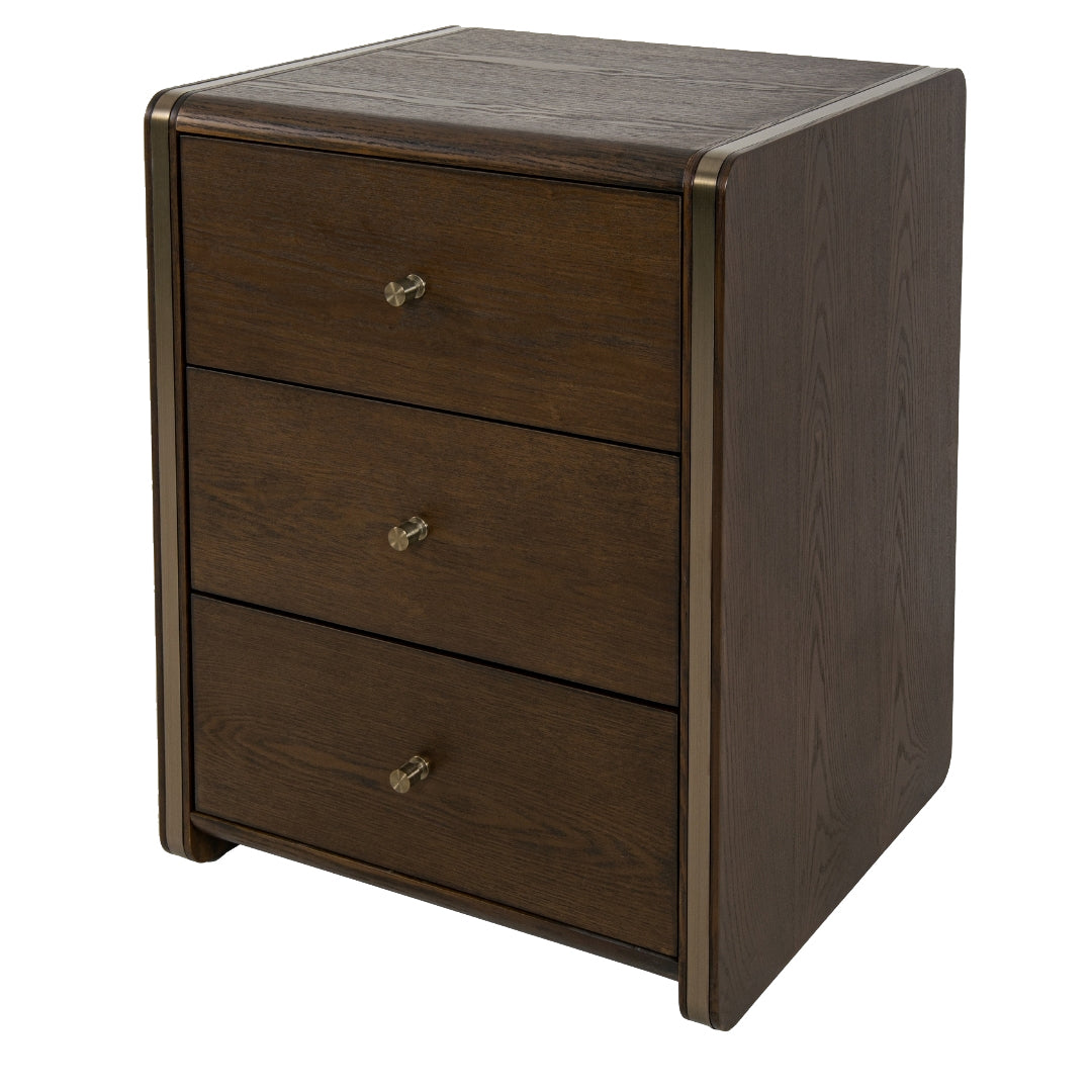 Kime 3 Drawer side table