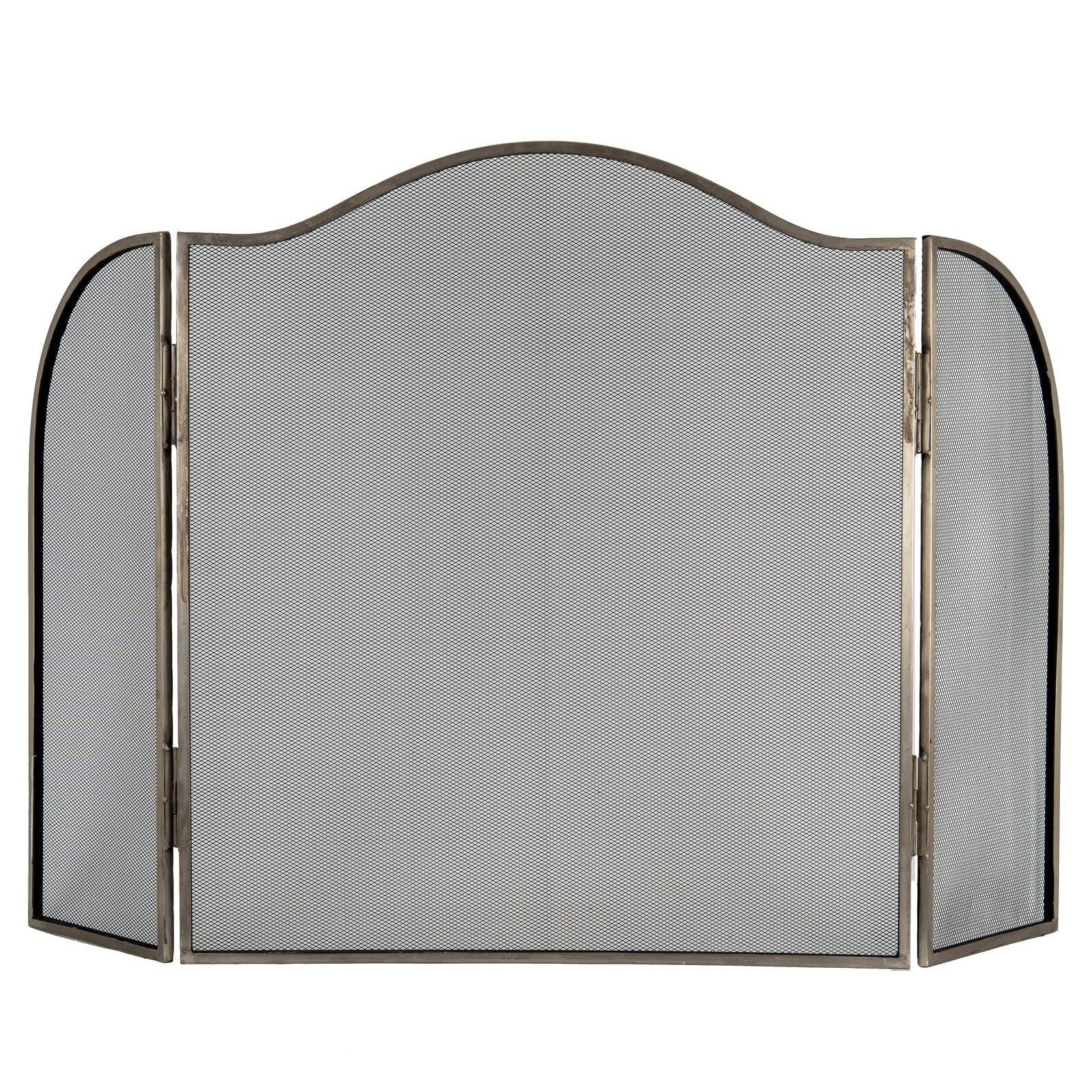 Antiqued Silver Large  Fire Screen