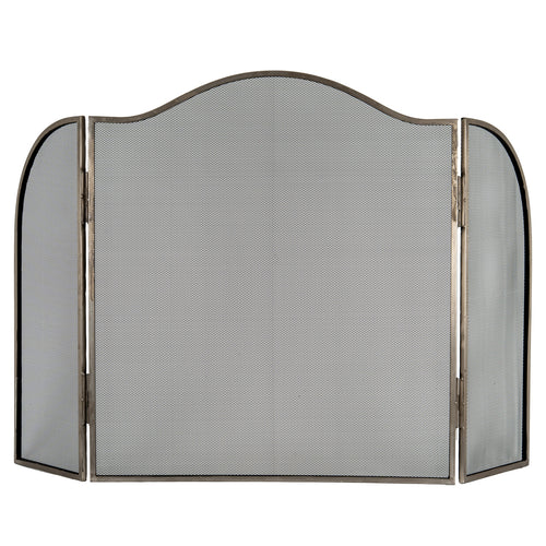 Antiqued Silver Large  Fire Screen