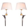 Enzo pair of Nickel Wall Lights