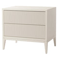 Amur white wide bedside table