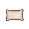Champagne Rectangle Cushion with brown fringe