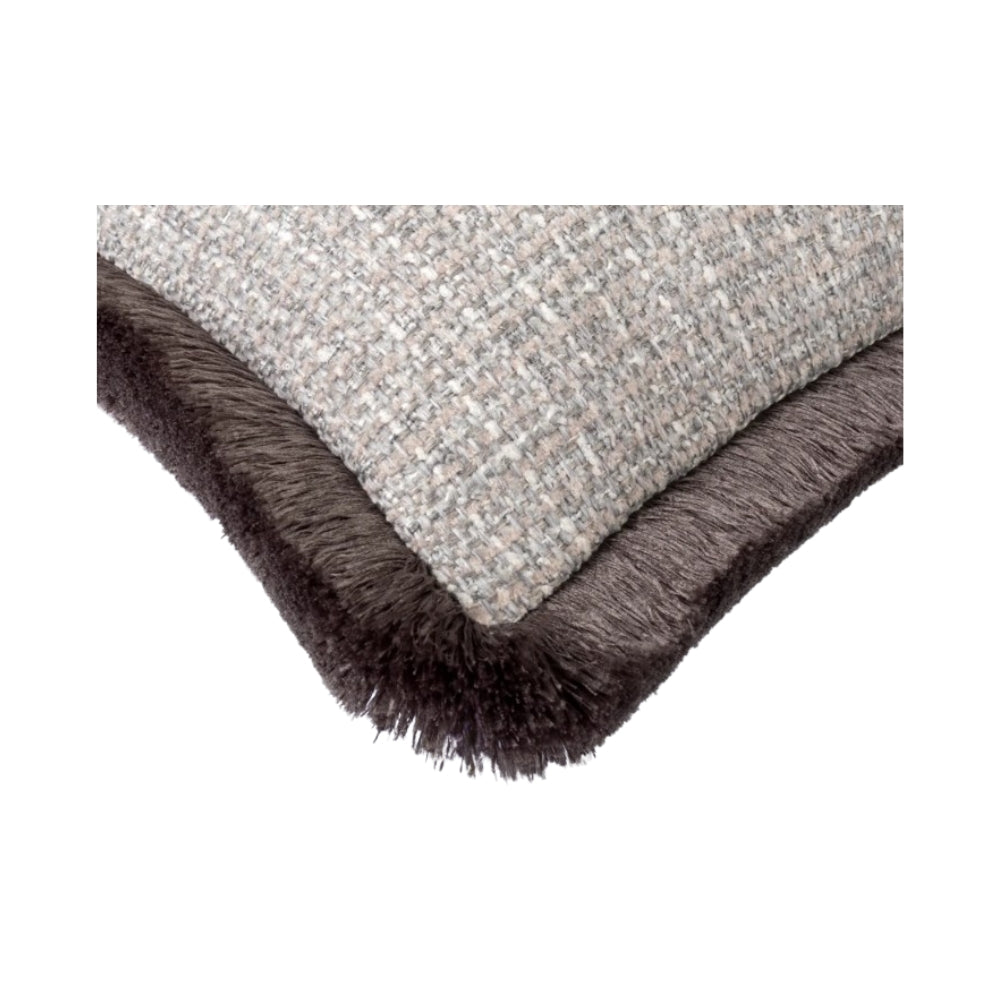 Diorite Rectangle Cushion with Grey Fringe