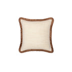 Dune Cushion with Brown Fringe