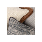 Dune Rectangle Cushion with Brown Fringe