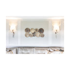 Enzo pair of Nickel Wall Lights