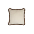 Jasmine Cushion with Brown Fringe - Various Sizes