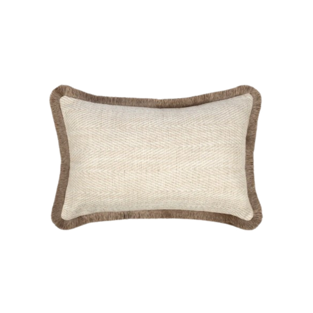 Jasper Cushion with Mushroom Fringe - Various Size