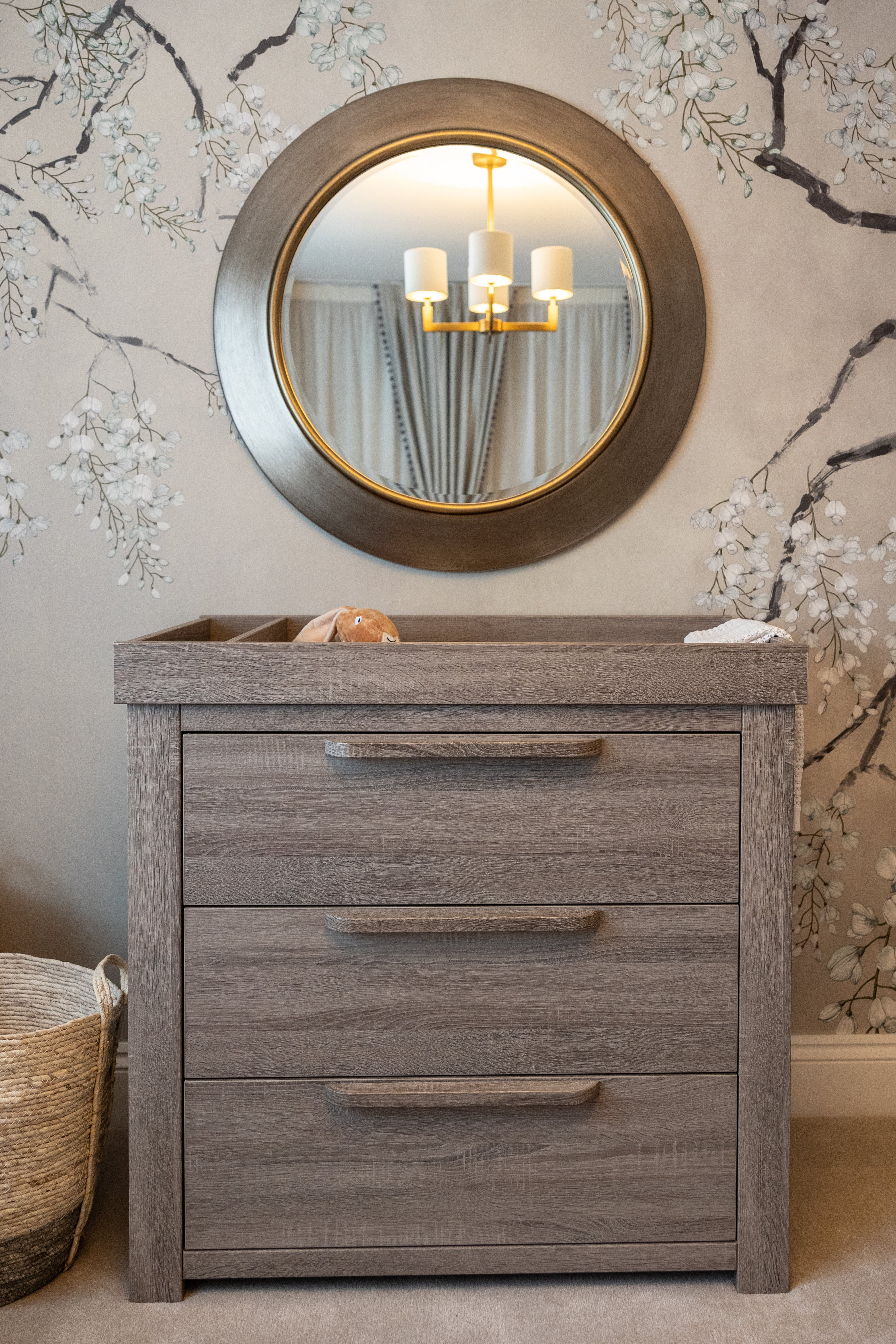 Guido Brushed Gunmetal Finish Mirror