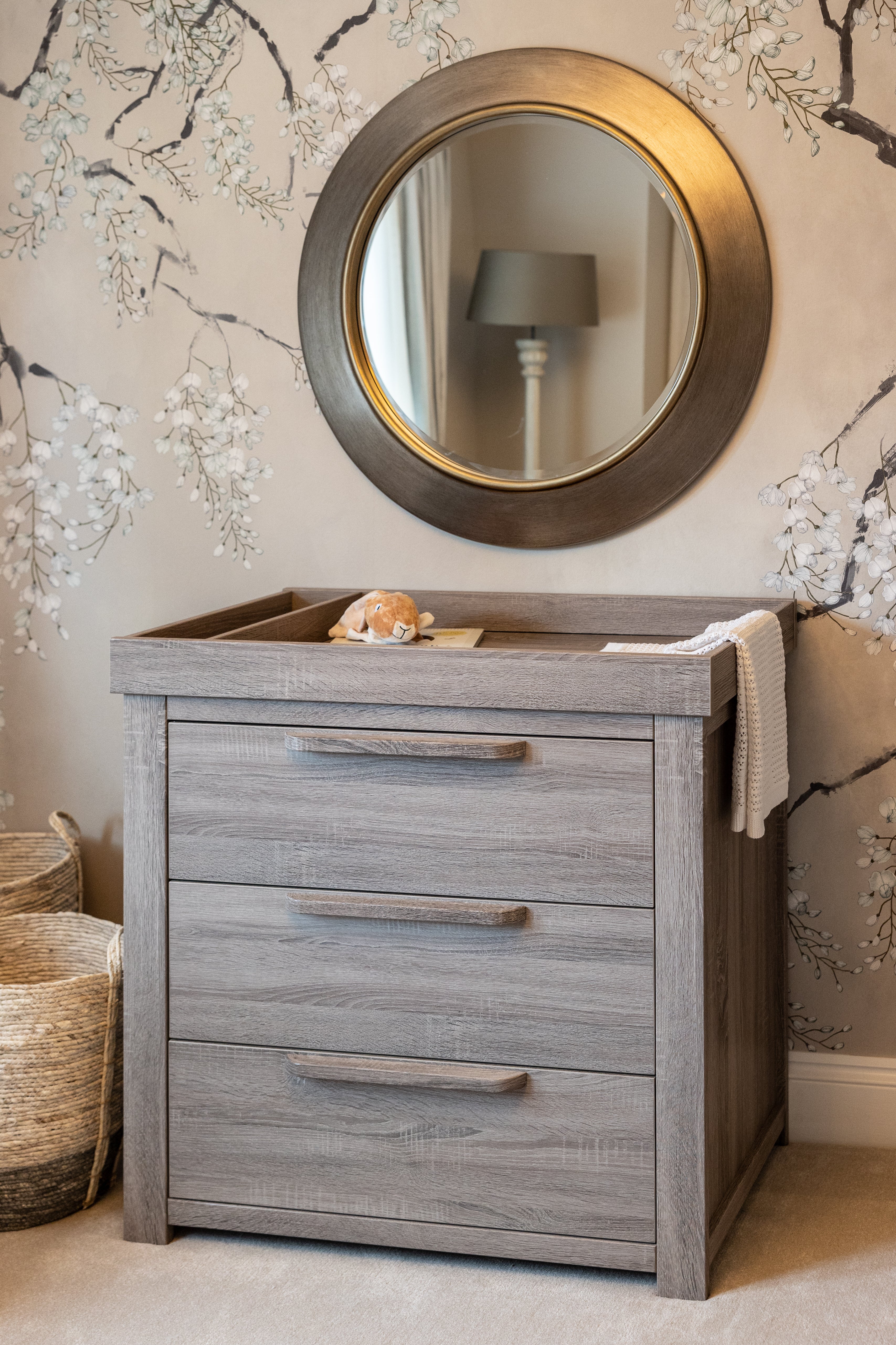 Guido Brushed Gunmetal Finish Mirror