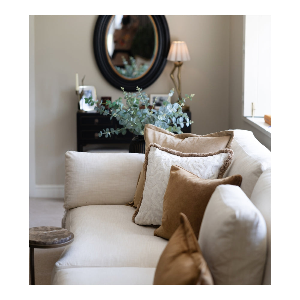 Ochre Cushion with Cuff